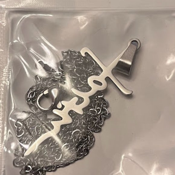 BOGO 50% Off NWT Stainless Steel Christian Cross Faith Word Pendant Necklace - Picture 6 of 7